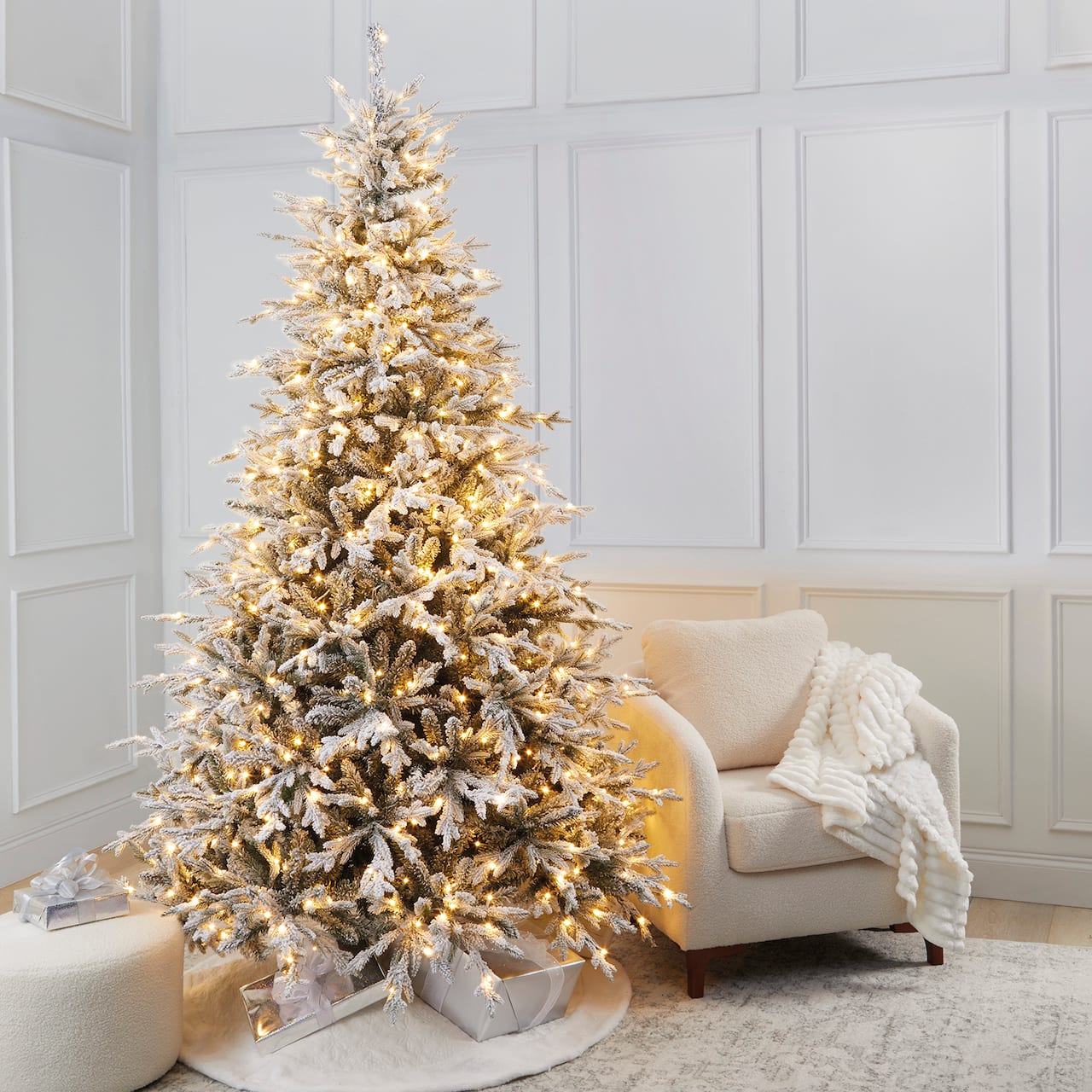 7.5ft. Pre-Lit Fairbanks Fir Realistic Artificial Christmas Tree, Warm White Mini LED Lights by Ashland®